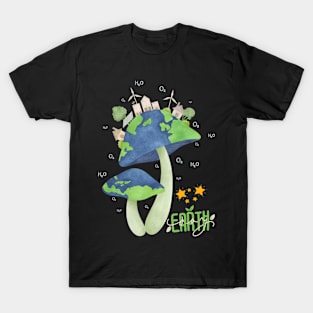 Happy Earth Day Cute Mushroom Earth Day 2024 T-Shirt